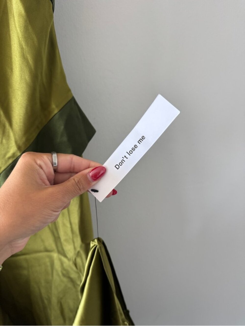 REFORMATION Jillian Silk Dress in Pear 2 - Picture 6 of 11
